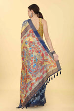 Gentle Hue Drape Saree-SZ-INDIGO-1425