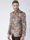 Hangup Men Standard Printed Men Formalwear-D435ButtonBlazer