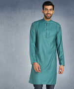 Hangup Men Standard Striped Men's Indian Wear-ST1111262_Green_Lkurta