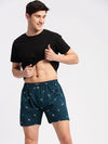 Men Printed Teal Boxer-AM-141-7-Teal