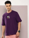 Dillinger Purple Graphic Oversized T-shirt-DLMOV274GRL-S