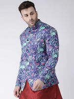 Hangup Men Standard Printed Men Formalwear-D1065ButtonBlazer