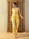 Waist Coat and Pants in Yellow Tie & Dye-TP0550TD23