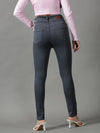 Women's Grey Solid Skinny Fit Denim Jeans-GZ-5281-Grey