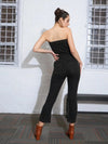 Women Black Denim Corset Jumpsuit