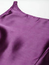 Box Pleated midi Dress in Purple