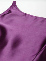 Box Pleated midi Dress in Purple