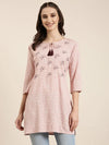 Women Pink Floral Straight Kurti-NJ-3747252-Pink