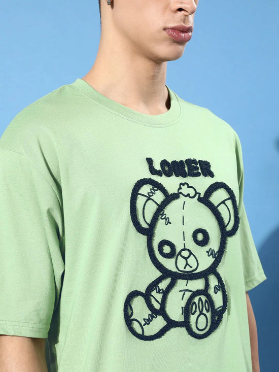 Dillinger Green Graphic Oversized T-Shirt-DLMOV137PGRN-S