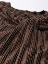 Women Bronze Striped Gown Dress-8I-10026-Bronze