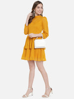 Mustard Dobby Dress