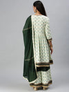 Women's Green Printed Kurta Sets-FS2347-Green