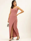 Pink Split Thigh Dress