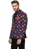 Hangup Men Standard Printed Men Formalwear-TreePrintBlazer