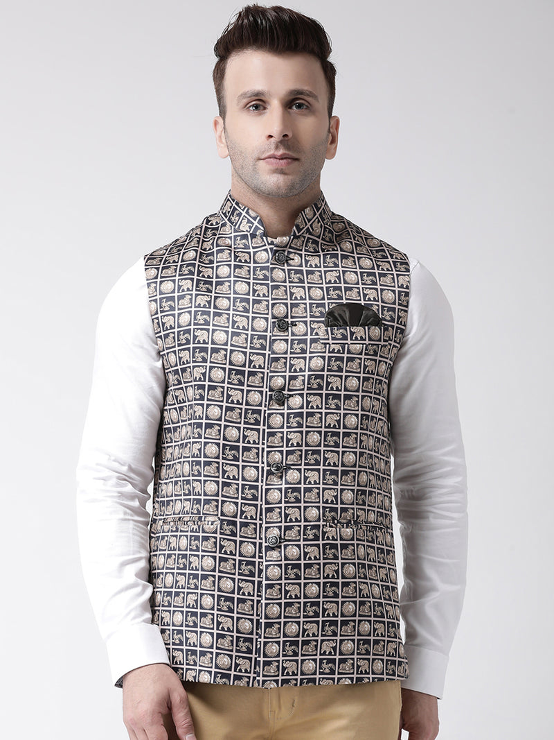 Hangup Men Standard Printed Men's Indian Wear-163A_Printed_Nehru