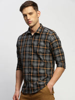 Men Black Checked Shirt-BRICHCHECKS-5614-Black