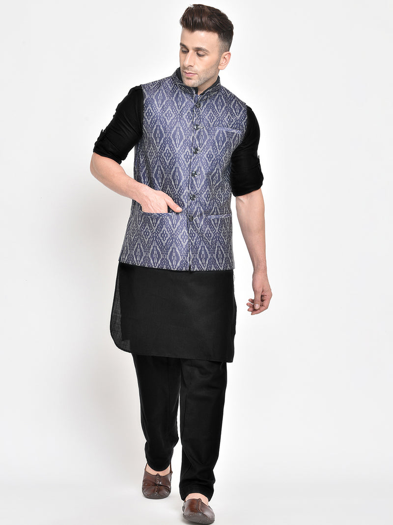 Hangup Men Standard Printed Men's Indian Wear-168A_Printed_Nehru