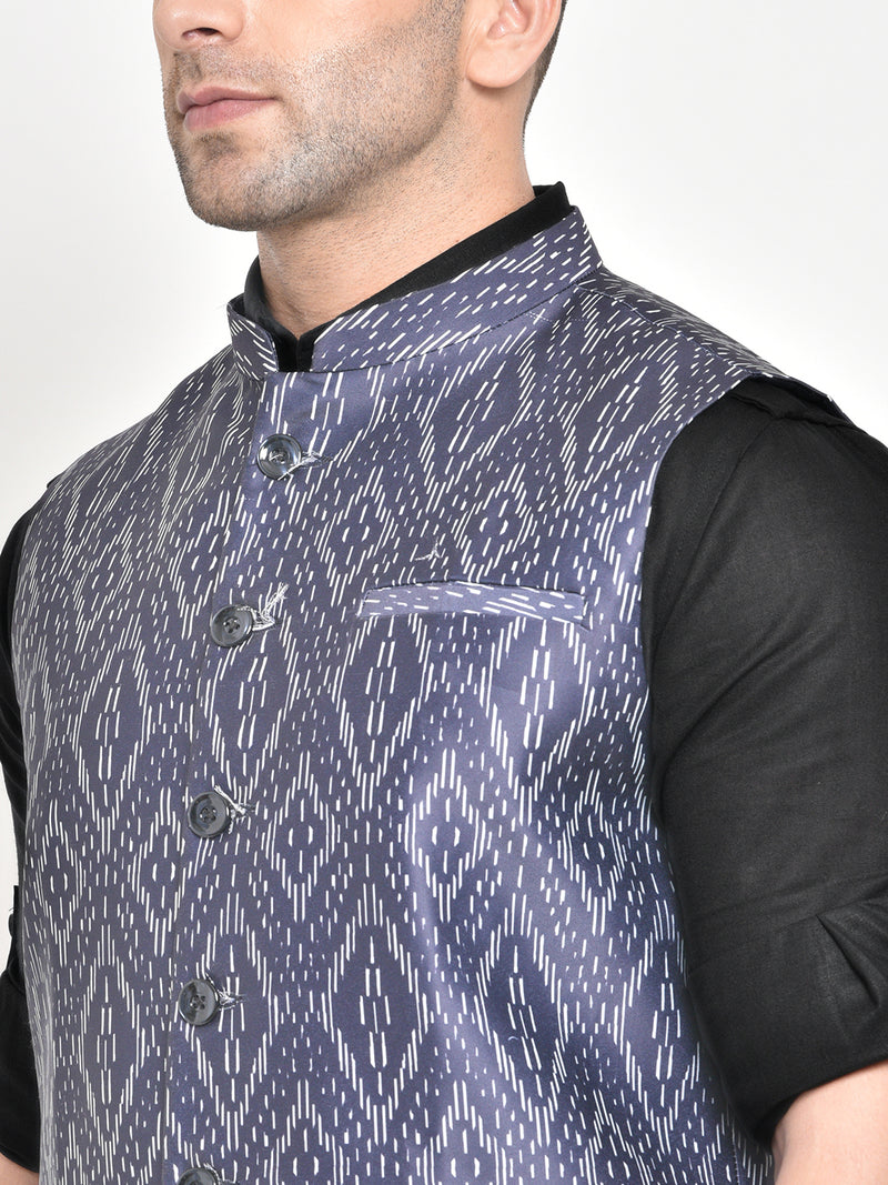 Hangup Men Standard Printed Men's Indian Wear-168A_Printed_Nehru