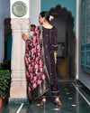 Vaasva Women Silk Emboidered Solid Pant Set & Digital Printed Dupatta-169VAASWINE