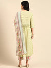 Women's Green Printed Kurta Set-GW-411-Green