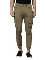 Ribbed Jogger Cargos with 6 pockets-Beige-HJC9013-30