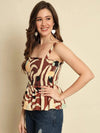 Multi Printed Smocking Top