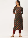 Women's Multi Printed Straight Kurtas-GW-2681-Multi