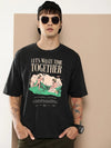 Difference of Opinion Black Graphic Oversized T-Shirt-DOOVR221BLK-S