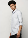 Men Blue Solid Shirt-LANCEPLAIN-229-Blue