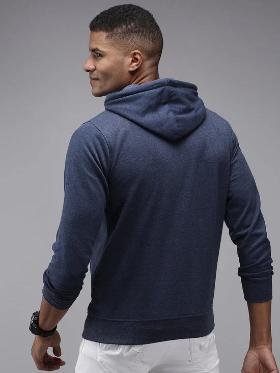 Men Blue Solid Sweatshirt-OTSS-28-Navyblue