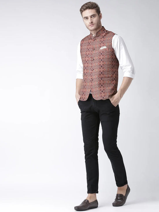 Hangup Men Standard Printed Men's Indian Wear-24APrintedNehru