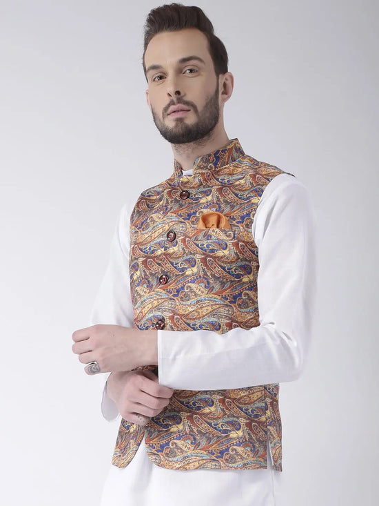 Hangup Men Standard Printed Men's Indian Wear-36APrintedNehru