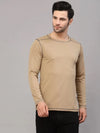 Rigo Poly Corduroy Round Neck T-Shirt-CT09221545-L