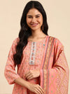 Women's Pink Printed Kurta Set-FS-2764-Pink