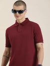 Dillinger Maroon Solid Regular Polo T-shirt-DLPOL003MRN-S