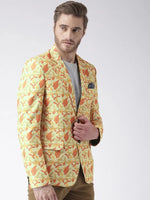 Hangup Men Standard Printed Men Formalwear-YellowCamo