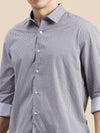 Men Purple Geometrical Casual Shirt-DAITON-3487-Lavender