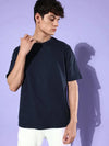 Dillinger Navy Blue Graphic Oversized T-Shirt-DLMOV146NVY-S