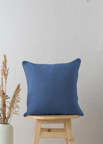 Solid Royal Blue 100% cotton plain cushion cover for sofa-230451080