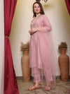 Avanshee Women's Latest Embroidred Chanderi Kurta, Pant With Dupatta Set-ES-7538