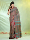 Beige Cotton Soft Saree With Texture Designs-MA62CT331210043