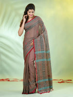 Beige Cotton Soft Saree With Texture Designs-MA62CT331210043