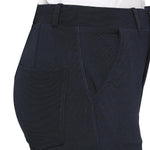 Smarty Pants Women's Cotton Lycra Straight Fit Navy Blue Formal Trouser