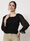 Black Smocking Top