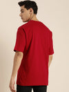 Dillinger Red Typographic Oversized T-shirt