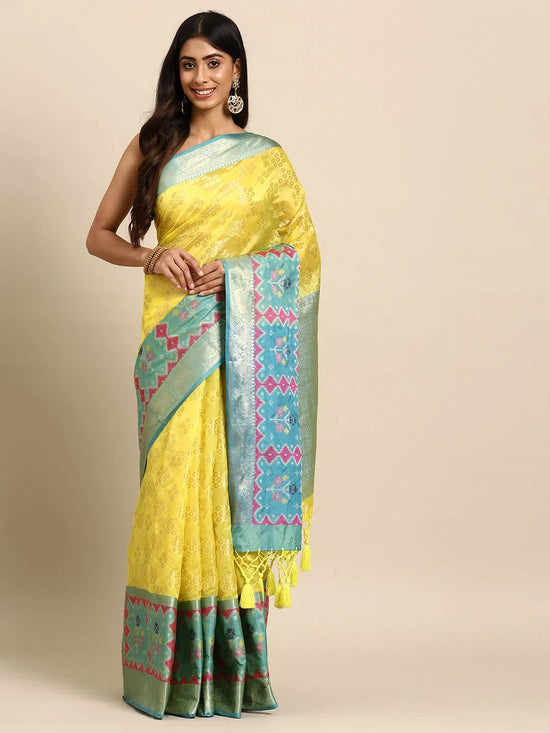 Majestic Threaded Elegance Saree-SZ-IRA-YL-1582