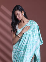 Sky Blue Silk Soft Saree With Texture Print-MA60BSL01400063