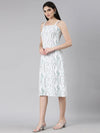 Women Off White Printed A-Line Dress-AE-15936-Offwhiteseagreen