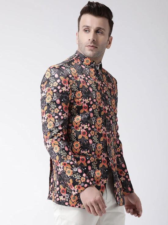 Hangup Men Standard Printed Men Formalwear-D130_5Button_Blazer