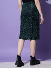 Green Sequin Party Skirt